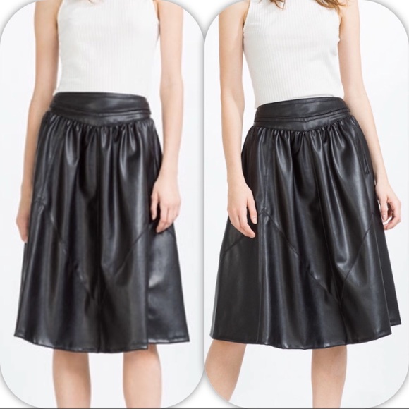 Zara Dresses & Skirts - New with tag NWT Zara basic midi flounce skirt xs